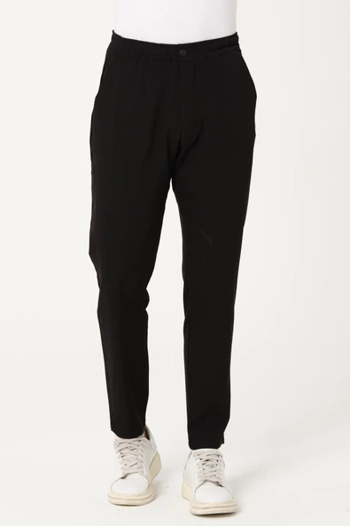 Erkek Relaxed Fit Beli Lastikli Düğmeli Likralı Rahat Spor Pantalon - 2