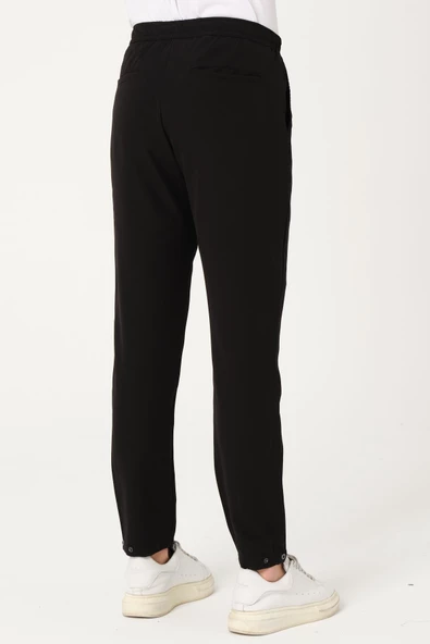 Erkek Relaxed Fit Beli Lastikli Düğmeli Likralı Rahat Spor Pantalon - 6