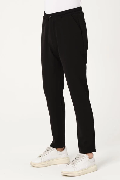 Erkek Relaxed Fit Beli Lastikli Düğmeli Likralı Rahat Spor Pantalon - 3