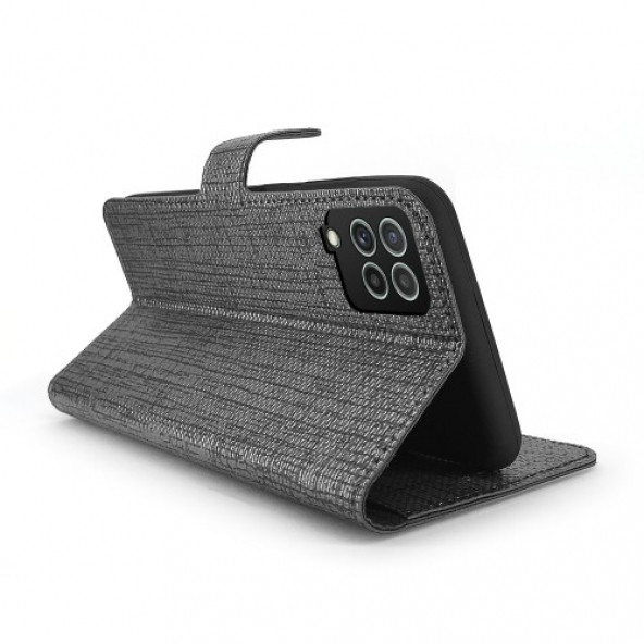 Samsung Galaxy A22 -M22 Kılıf FitCase Fabric Kapaklı Cüzdanlı - 2