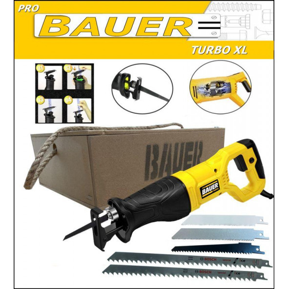 Bauer BTK23S 4400 Watt 6 Kademe Devir Ayarlı Ahşap Taşıma Saklama Kutulu Beton Tuğla Kemik Kesme Tilki Kuyruğu Makinesi
