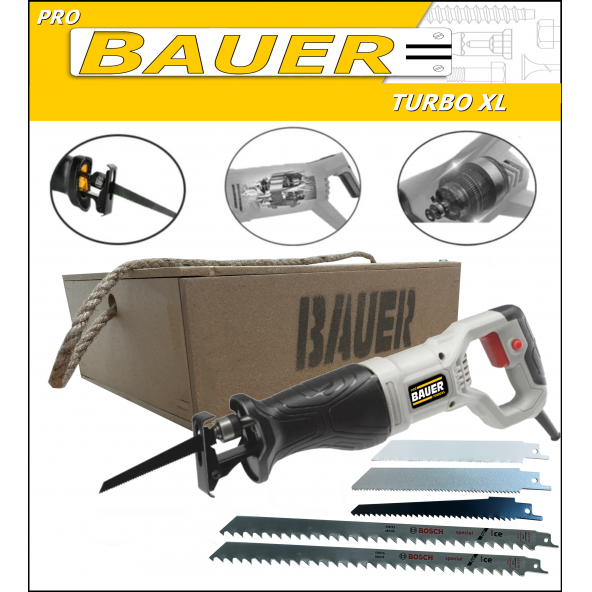 Bauer BTK23G 4400 Watt 6 Kademe Devir Ayarlı Ahşap Taşıma Saklama Kutulu Beton Tuğla Kemik Kesme Tilki Kuyruğu Makinesi