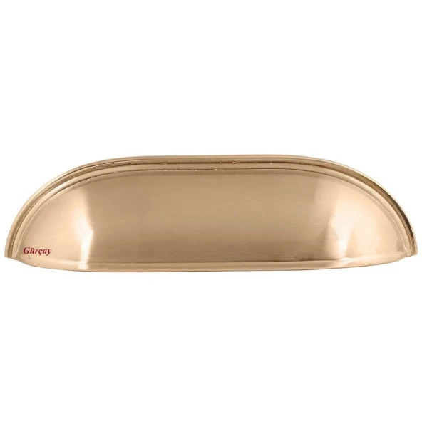 Lüks Çanak Kulp Mat Altın 96mm (2 Adet)