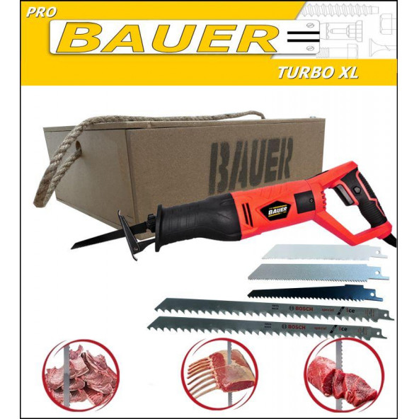 Bauer BTK23K 4400 Watt 6 Kademe Devir Ayarlı Ahşap Taşıma Saklama Kutulu Beton Tuğla Kemik Kesme Tilki Kuyruğu Makinesi