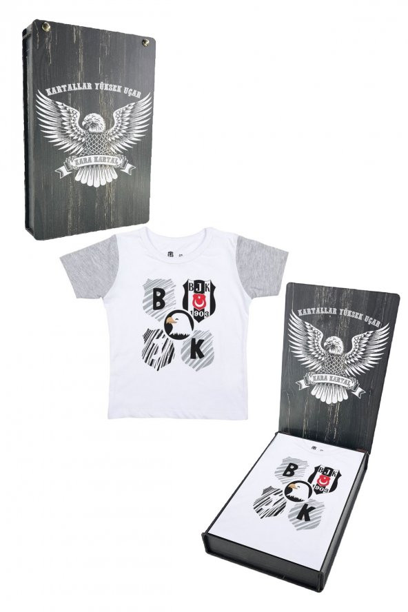 eşiktaş Orijinal Bebek T-Shirt Hediyelik Ahşap Kutulu
