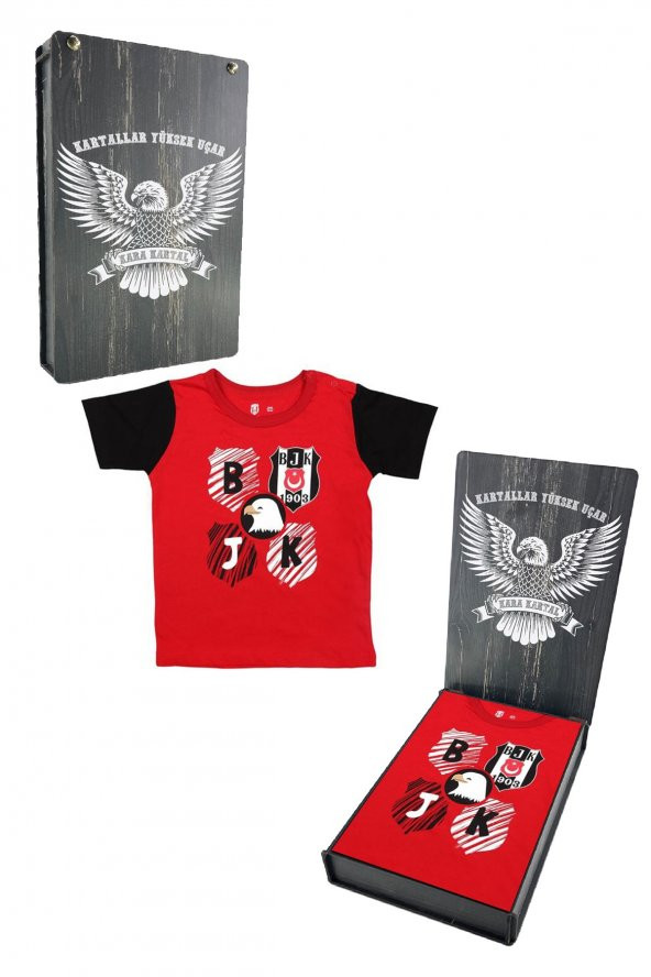 eşiktaş Orijinal Bebek T-Shirt Hediyelik Ahşap Kutulu - 2