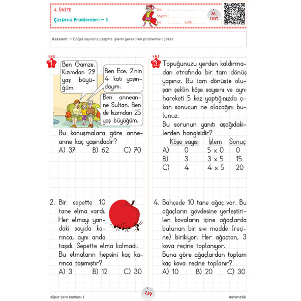 2. Sınıf Süper Soru Bankası (Tüm Dersler) - 3