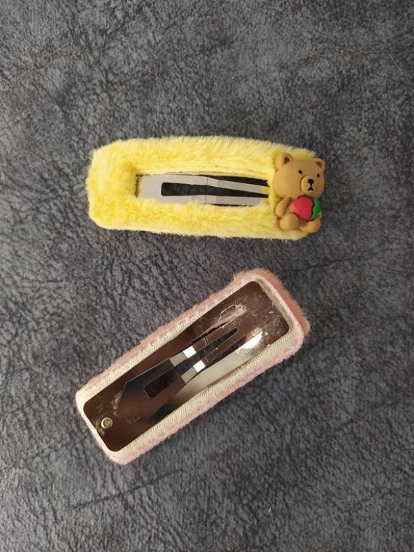 Sevimli Ayıcık Toka Renkli Tokalar Kız Çocuk Saç Aksesuarları - Resim 2