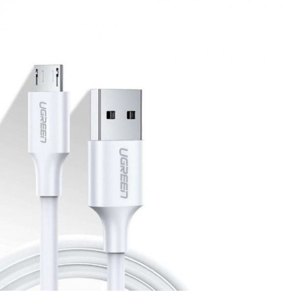 UGREEN Micro USB Şarj ve Data Kablosu Beyaz 2 Metre - 2