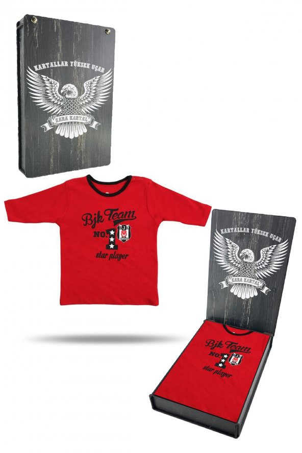 Beşiktaş Orijinal Bebek T-Shirt Hediyelik Ahşap Kutulu