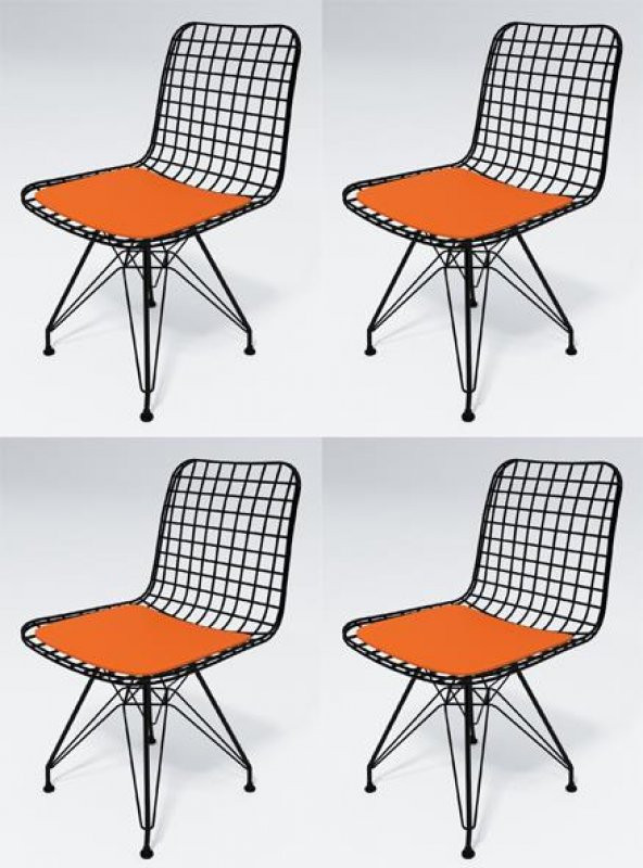 Knsz kafes tel sandalyesi 4 lü mazlum syhtrn ofis cafe bahçe mutfak
