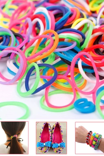 Lastik Bileklik Yapma Seti 10 Bölmeli Karışık Renk Özel Kutusu ile - 5