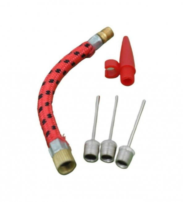 5 Parça Bisiklet Lastiği Şişirme- Pompa Hortumu- Top Iğnesi Ucu Seti - 6