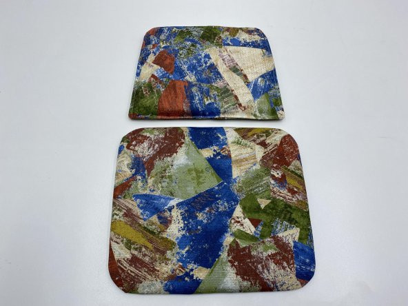 Knsz minder seti 1 li mazlum geometrik desen oturma ve sırt tel sandalyesi minderi bir arada - Resim 2