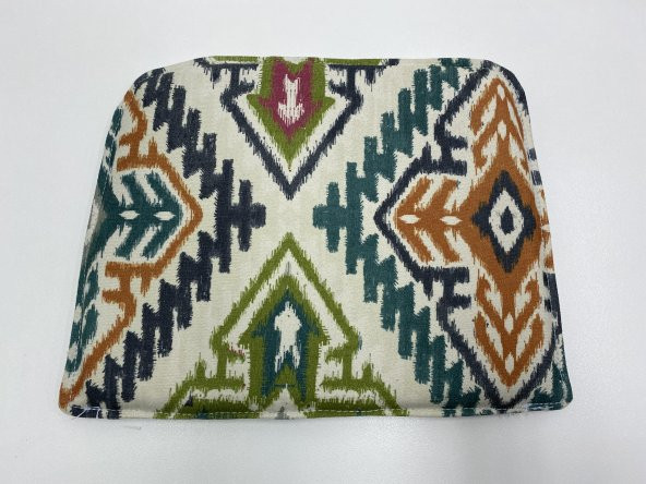 Knsz sırt minderi 1 li mazlum kilim desen kumaş cırtlı tel sandalyesi sırtı için