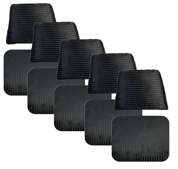 Knsz minder seti 5 li mazlum siyah çizgili kumaş oturma ve sırt tel sandalyesi minderi bir arada - Resim 2