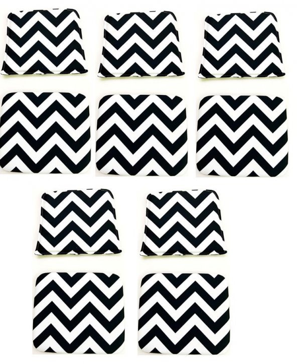 Knsz minder seti 5 li zng&mğr&uslu aldo kumaş tel bar sandalyesi oturma ve sırt minderi set - Resim 2