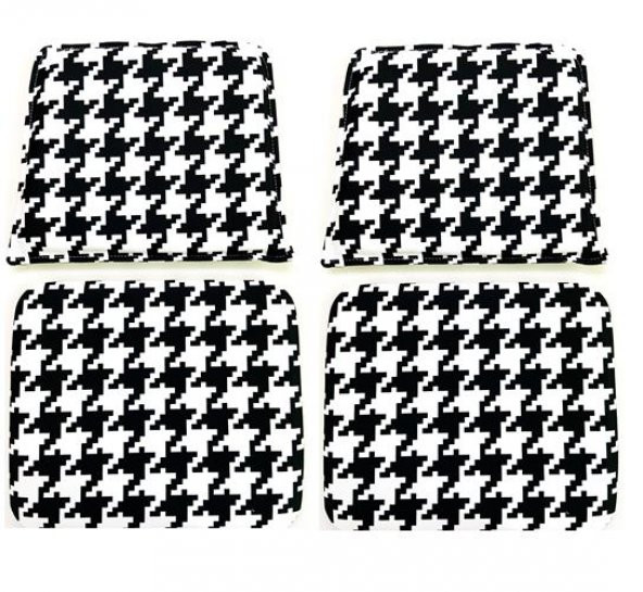 Knsz minder seti 2 li zng&mğr&uslu kono kumaş tel bar sandalyesi oturma ve sırt minderi set - Resim 2