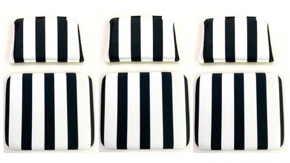 Knsz minder seti 3 lü zng&mğr&uslu tuan kumaş tel bar sandalyesi oturma ve sırt minderi set ürün görseli