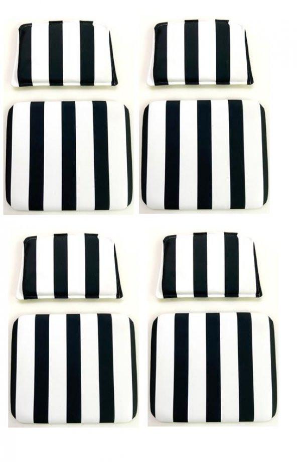 Knsz minder seti 4 lü zng&mğr&uslu tuan kumaş tel bar sandalyesi oturma ve sırt minderi set ürün görseli