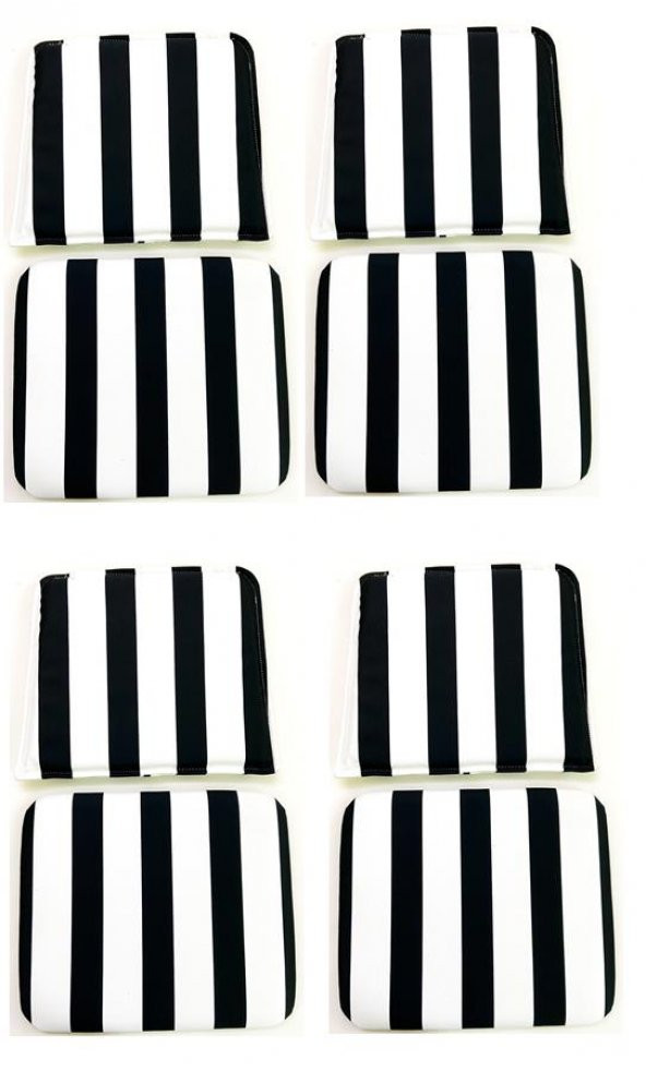 Knsz minder seti 4 lü zng&mğr&uslu tuan kumaş tel bar sandalyesi oturma ve sırt minderi set - Resim 2