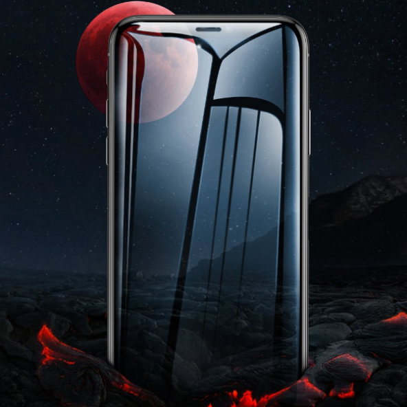 Baseus İPhone 11 Pro- XS-X 0,23mm Anti Spy Çerçeveli Tempered Cam Ekran Koruyucu - SİYAH - 4