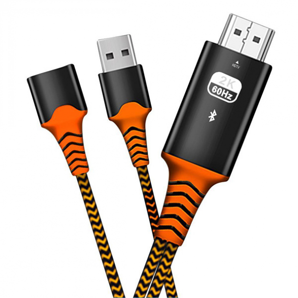 Phone Usb HDTV Cable Lightning Type C hdmi kablosu - SİYAH,KIRMIZI - 7