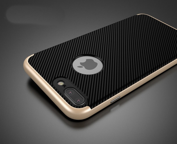 iPhone SE3-SE2 İPhone 8-7 Kılıf Hybird Armor Çift Katmanlı Silikon Kılıf - GOLD