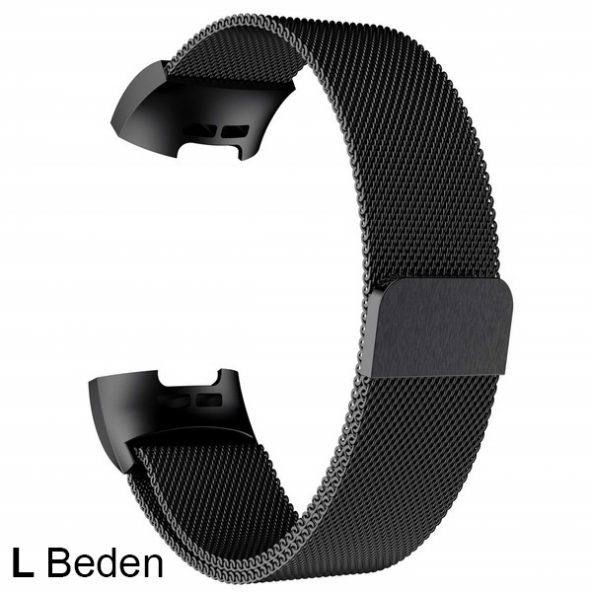 Fitbit Charge 3 Metal Milano Loop Kayış Kordon(l Beden) - MOR - 2