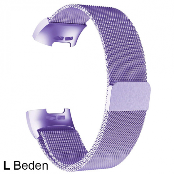 Fitbit Charge 3 Metal Milano Loop Kayış Kordon(l Beden) - MOR