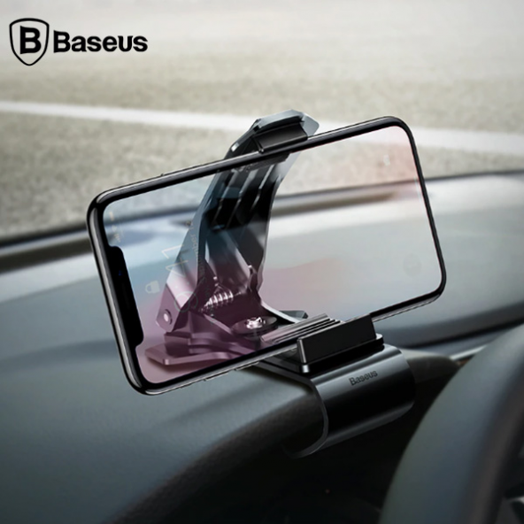 Baseus Sudz-01 Mouth Araç Torpido Uzeri Telefon Tutucu Kit Mandalı - SİYAH