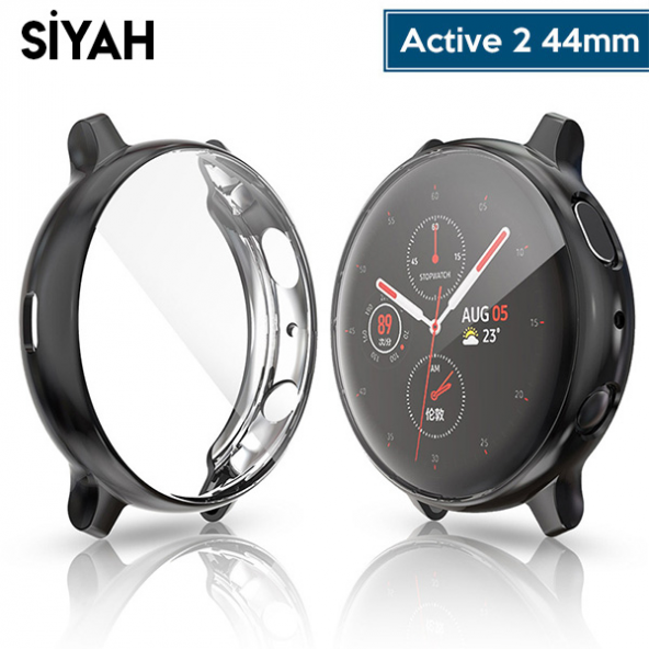 SM Galaxy Watch Active 2 44mm R820 Slim 360 Koruma Silikon Kılıf - ROSE GOLD - 2