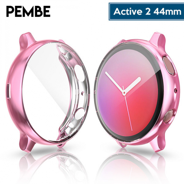 SM Galaxy Watch Active 2 44mm R820 Slim 360 Koruma Silikon Kılıf - ROSE GOLD - 4