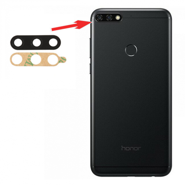 Huawei Enjoy 8-Honor 7C Arka Kamera Lens Cam - SİYAH
