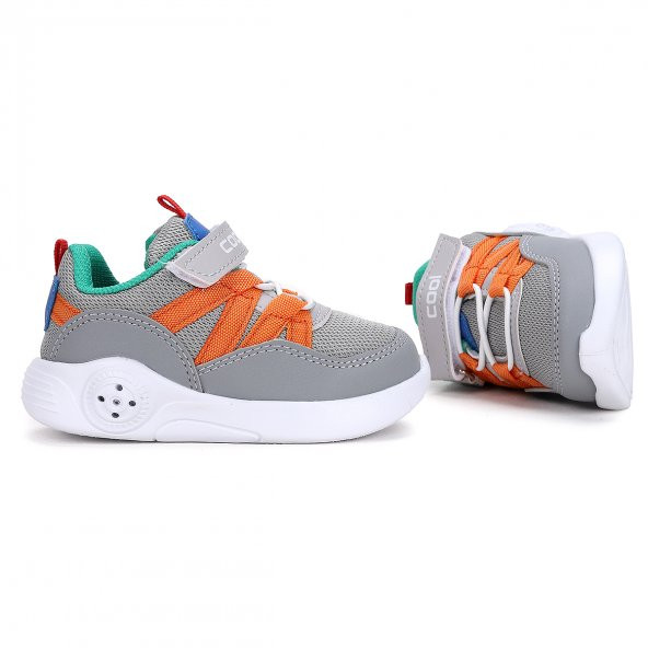 Kiko Kids Lego Işıklı Cırtlı Kız/Erkek Çocuk Spor Ayakkabı Buz - 1