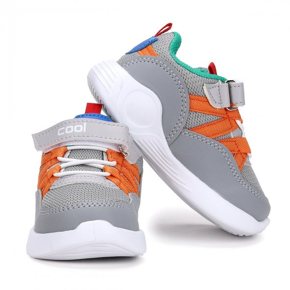 Kiko Kids Lego Işıklı Cırtlı Kız/Erkek Çocuk Spor Ayakkabı Buz - 2