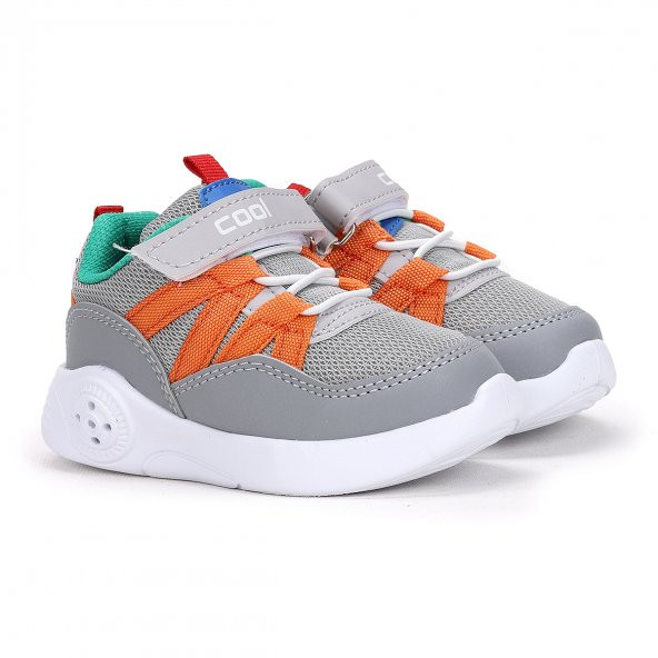 Kiko Kids Lego Işıklı Cırtlı Kız/Erkek Çocuk Spor Ayakkabı Buz - 3