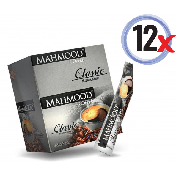 Mahmood Coffee Klasik 2 gr X 48 adet Hazır Kahve 1 Koli 12 adet