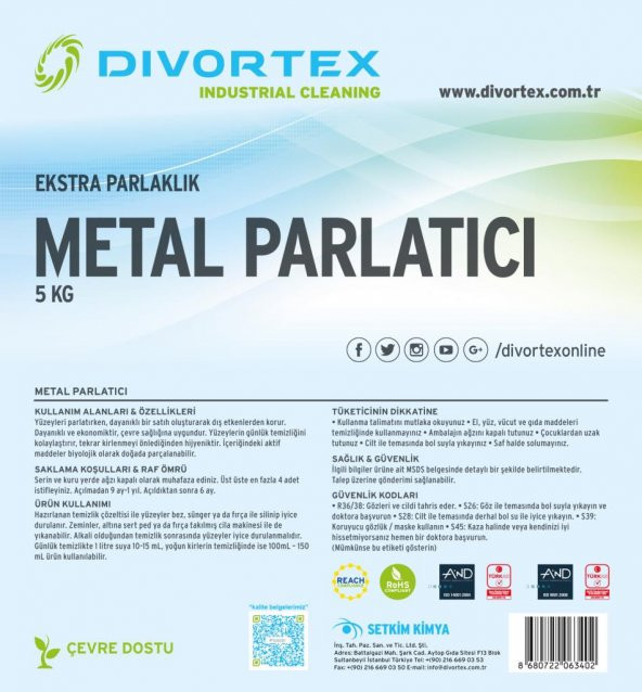 Divortex Metal Yüzey Parlatıcı 5 kg. - 5