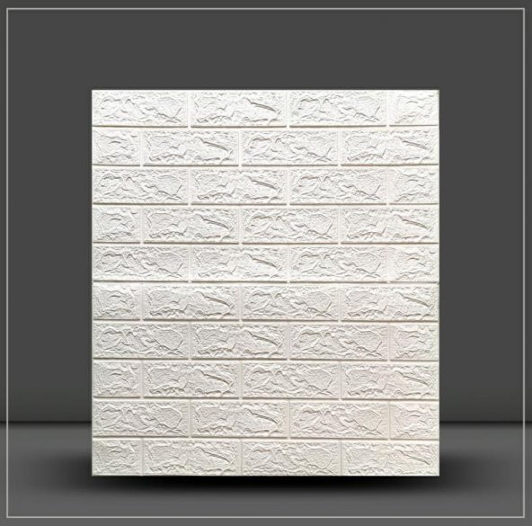 Kendinden Yapışkanlı 3D Esnek Beyaz Duvar Kağıdı Paneli NW100