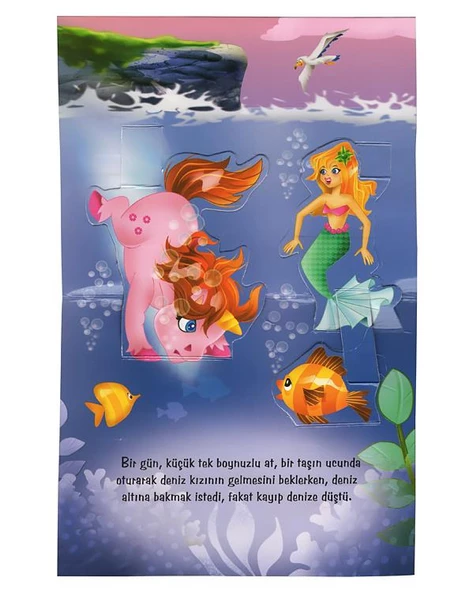 2 Yaş Mini Hareketli Kitaplar Tek Boynuzlu At ve Narval Çiçek Yayınları - 2