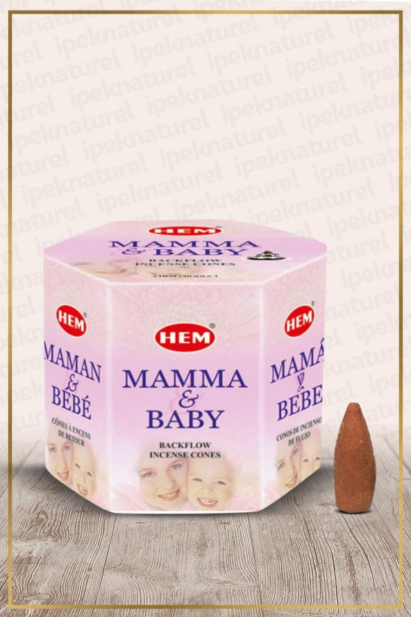Hem Anne-Bebek Kokulu Geri Akışlı Konik Tütsü 40 Adet