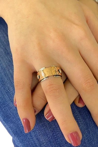 El Üretimi Taşsız Tasarım Otantik 925 Gümüş Yüzük - Resim 2