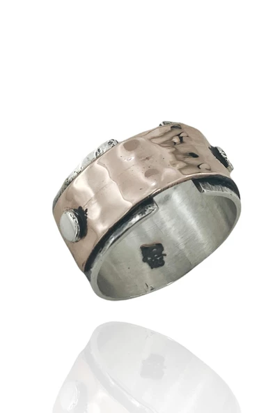 El Üretimi Taşsız Tasarım Otantik 925 Gümüş Yüzük ürün görseli