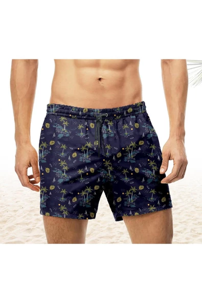 Nordbron NBSC46C - Night Palm Çocuk Deniz Şortu - 3