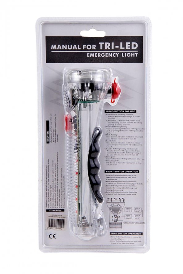 AndOutdoor 200191 - Cam Kırma Aparatlı Mıknatıslı Acil Sinyal Feneri - 3