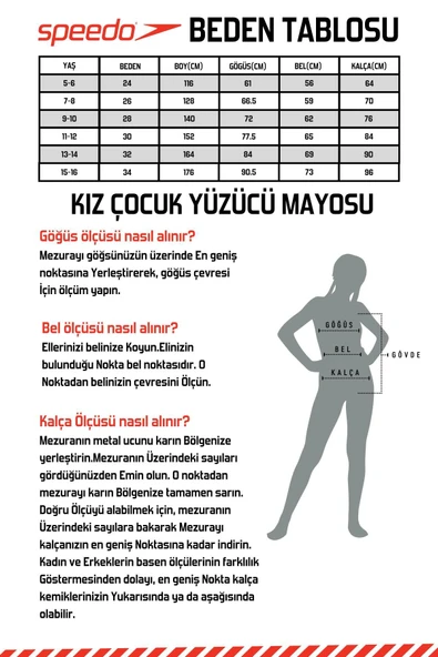 Speedo 8-07386B - Endurance 10 Kız Çocuk Yüzücü Mayosu - Resim 10