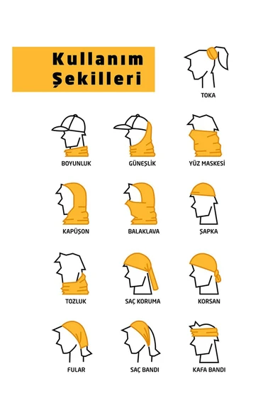 Nordbron 6180CM - Çok Fonksiyonlu Maskeli Bandana - Resim 6