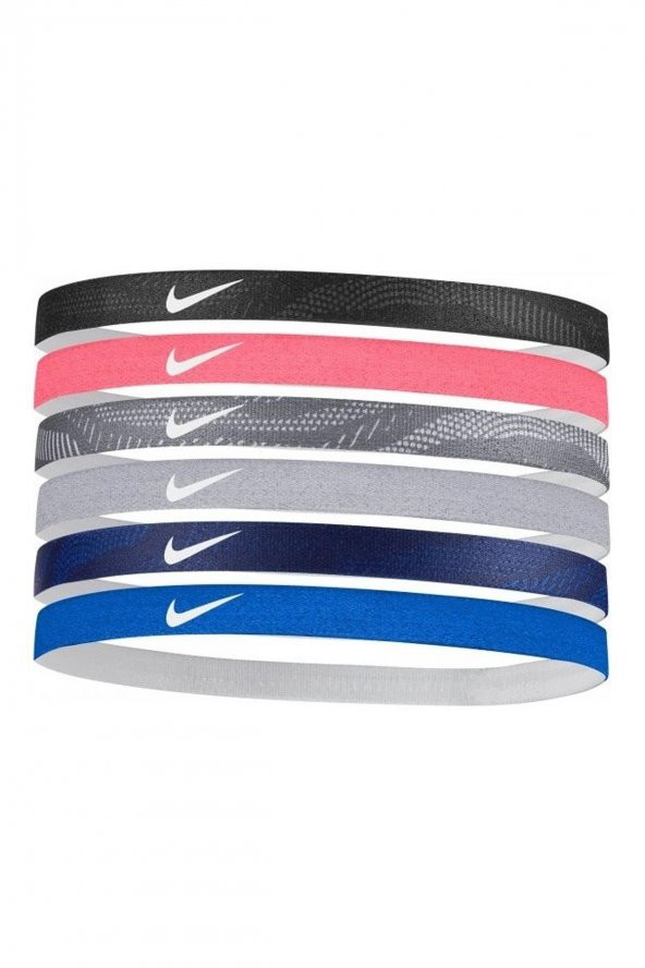 Nike N.000.2545 - Printed Hairbands 6lı Saç Bandı - 4