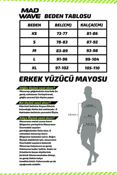 Mad Wave M1430-05 - Jammer Antichlor Spurt Erkek Yüzücü Mayo - 6